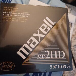 Maxwell MD2HD 5 1/4" 10 piece Mini Floppy Disk Never Opened